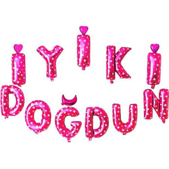 İyi Ki Doğdun Pembe 35cm Puanlı Folyo Balon İyi Ki Doğdun Pembe 35cm Puanlı Folyo Balon