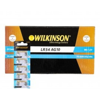 Wilkinson PİL AG10 ALKALİN LR54 10LU KARTELA Wilkinson PİL AG10 ALKALİN LR54 10LU KARTELA