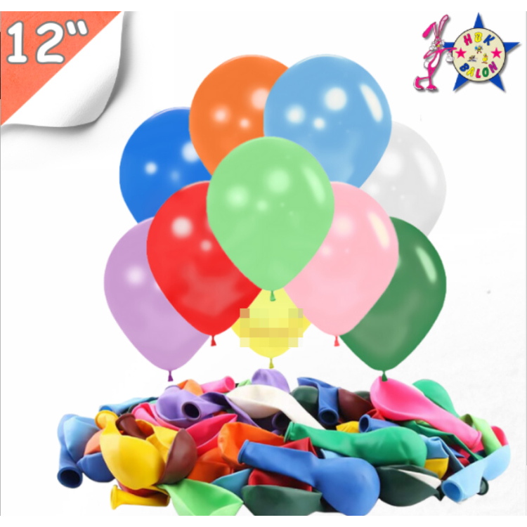 Pastel 12 Balon HBK Karışık 100lü