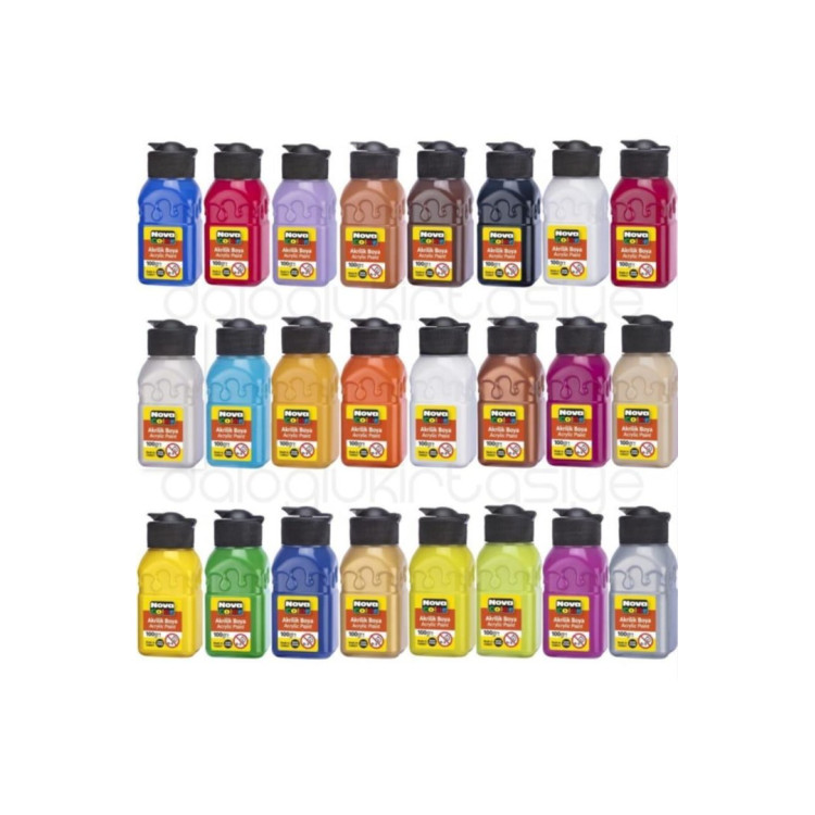 NOVACOLOR AKRİLİK BOYA ŞİŞE 100 gr (RENK SEÇİNİZ)
