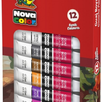NOVACOLOR GUAJ BOYA TÜP 12 ml 12 Lİ NOVACOLOR GUAJ BOYA TÜP 12 ml 12 Lİ