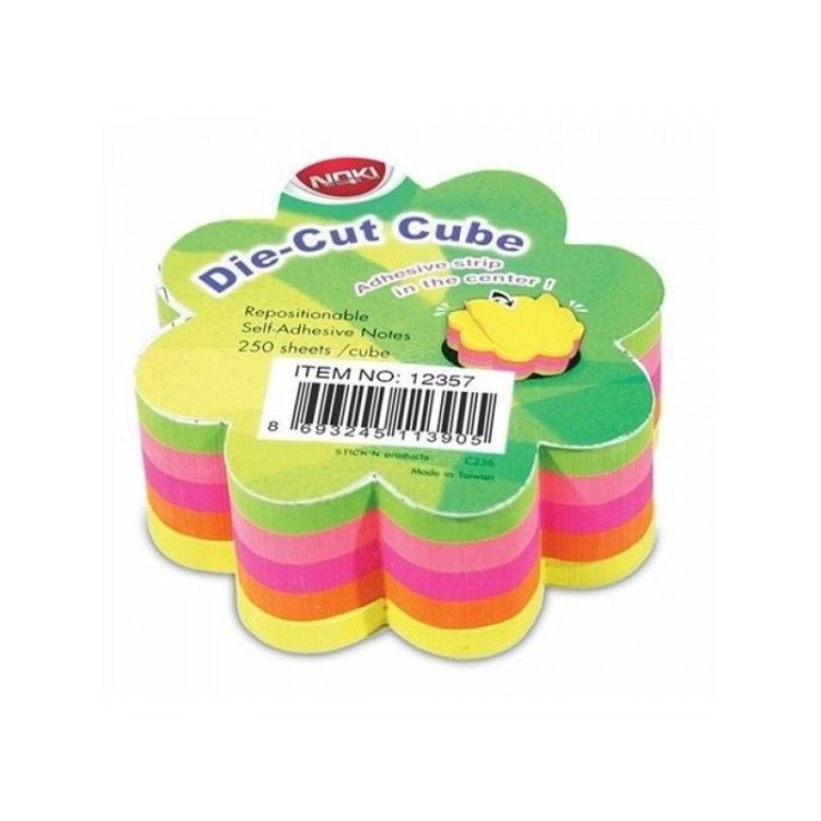 NOKI 12357 ÇİÇEK ŞEKİLLİ 5 RENK NOT KAĞIDI 250 YP.