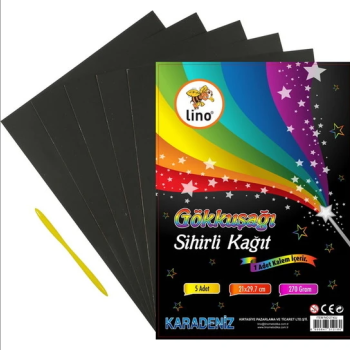 LİNO A4 SİHİRLİ KAĞIT 270 GR. 5 Lİ 20X30Cm (Kalem Hediyeli) LİNO A4 SİHİRLİ KAĞIT 270 GR. 5 Lİ 20X30Cm (Kalem Hediyeli)