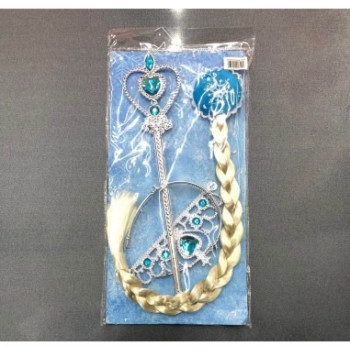 PVC'DE FROZEN SAÇLI TAÇLI ASALI SET 4 PCS PVC'DE FROZEN SAÇLI TAÇLI ASALI SET 4 PCS