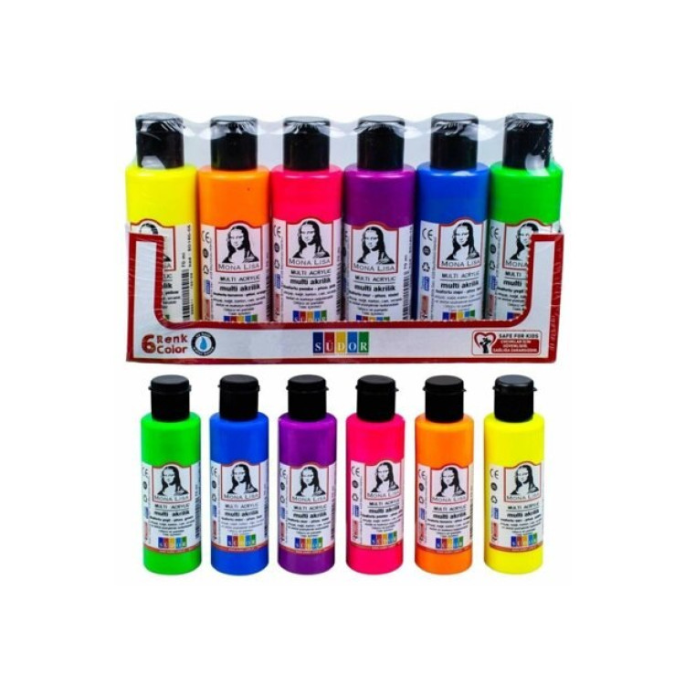 SÜDOR MONALİSA MULTİ AKRİLİK FOSFORLU SET 6*70 ML BOYA