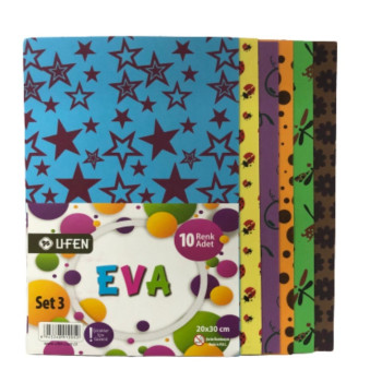 UFEN A4 DESENLİ EVA SET3 10RENK UFEN A4 DESENLİ EVA SET3 10RENK
