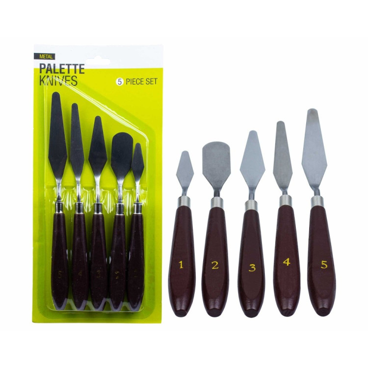 Metal Spatula 5`li Set (Painting Knife)