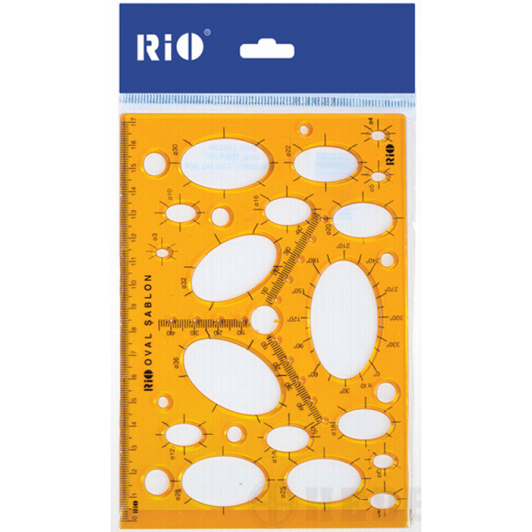 RİO OVAL ŞABLONLU CETVEL 36 LI
