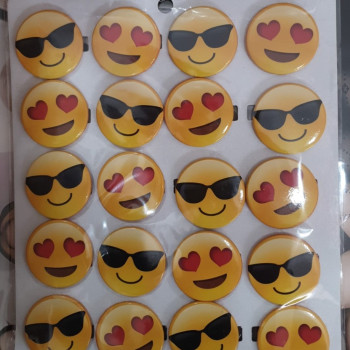 Rozet Gülen Yüz Renkli 20'li