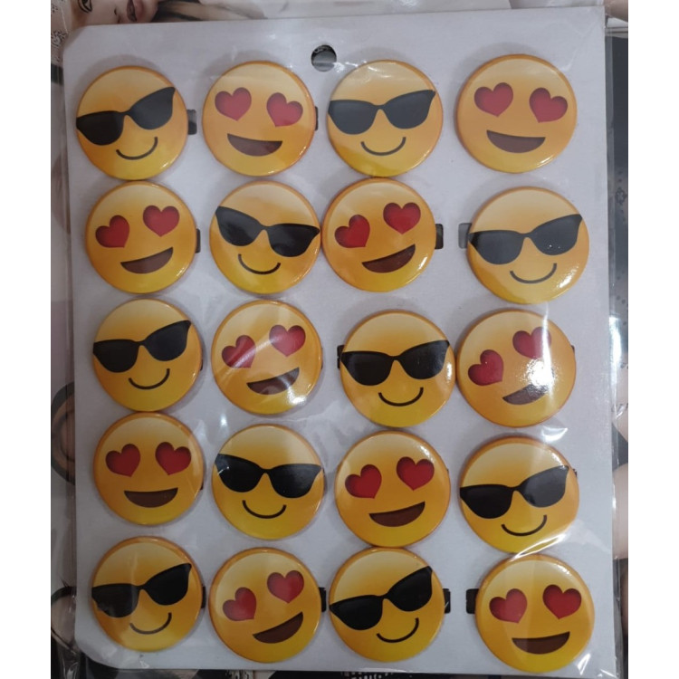 Rozet Gülen Yüz Renkli 20li