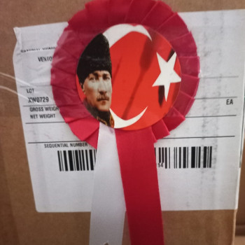 ATATÜRK KOKART ROZET KURDELELİ KARIŞIK (BOX25) *23nisan