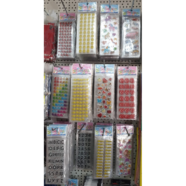 STİCKER KÜÇÜK KARIŞIK 200LÜ