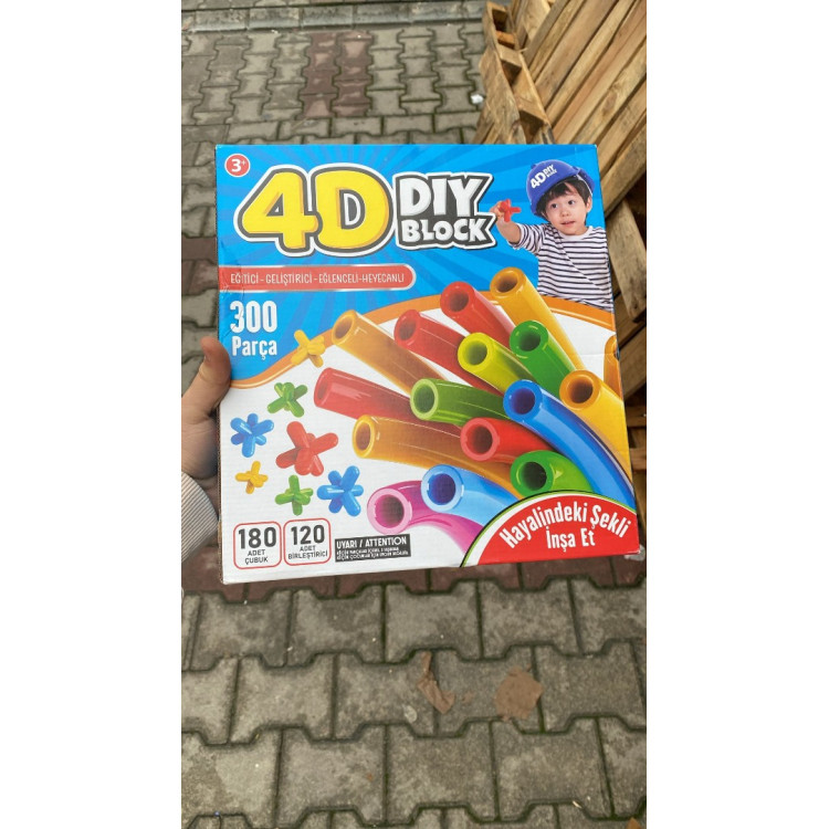4D DIYBLOK BAMBU EĞLENCELİ ÇUBUKLAR 300LÜ