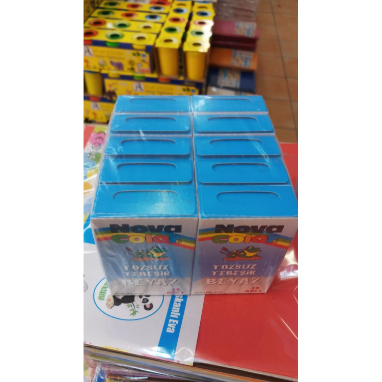 NOVA NC4110 10LU TEBEŞİR BEYAZ (BOX10)