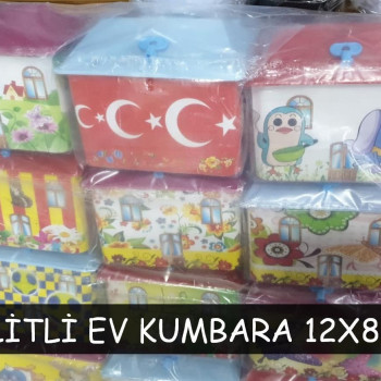 KİLİTLİ EV KUMBARA 12x8 *12 /han