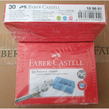 Faber Renkli Silgi, PVC-Free, 30'lu Faber Renkli Silgi, PVC-Free, 30'lu