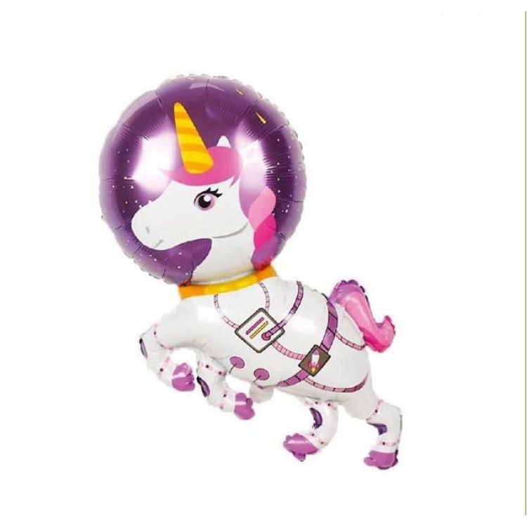 Astronot Unicorn Folyo Balon 90cm HELYUM