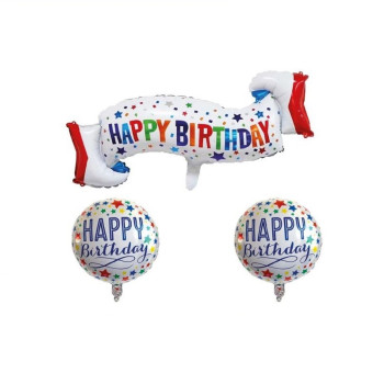 Happy Birthday Kurdele 3’lü Set Folyo Balon Happy Birthday Kurdele 3’lü Set Folyo Balon