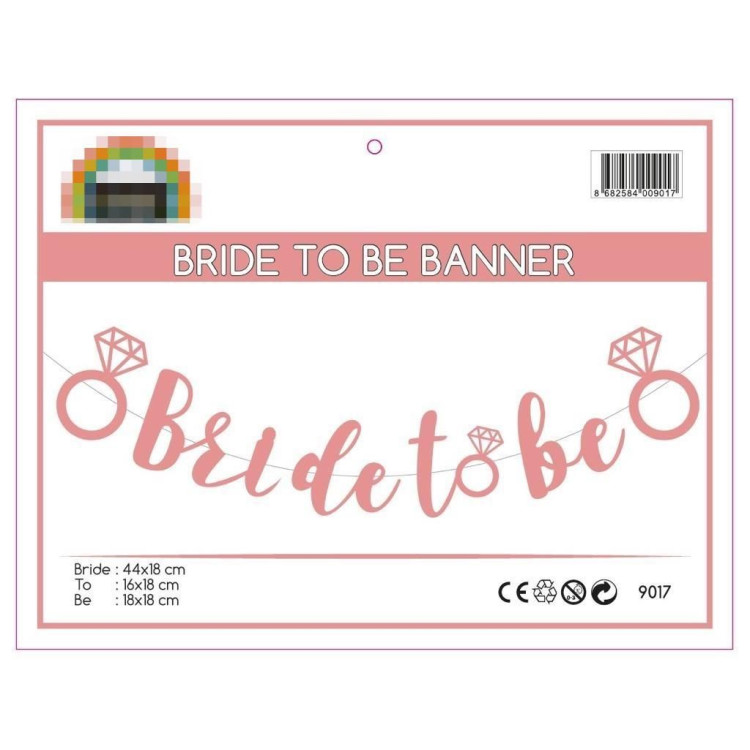 Bride To Be Yüzüklü 44×18 Kart Banner
