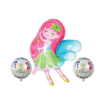 Peri Kız 3’lü Set Folyo Balon Peri Kız 3’lü Set Folyo Balon
