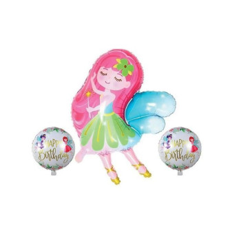 Peri Kız 3’lü Set Folyo Balon Peri Kız 3’lü Set Folyo Balon