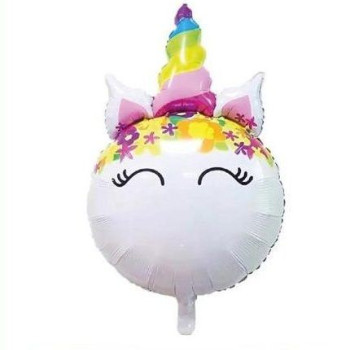 Eyelash Flower Unicorn Folyo Balonu 85cm HELYUM Eyelash Flower Unicorn Folyo Balonu 85cm HELYUM