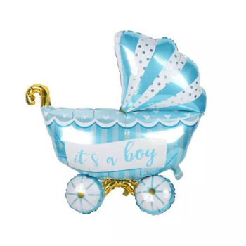 Bebek Arabası Mavi Folyo Balonu 3lü Set Bebek Arabası Mavi Folyo Balonu 3lü Set