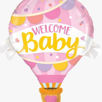Welcome Baby Pembe Folyo Balon 80cm Welcome Baby Pembe Folyo Balon 80cm