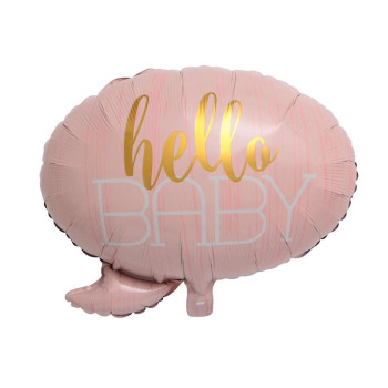 Hello Baby Pembe Folyo Balonu 60cm Hello Baby Pembe Folyo Balonu 60cm