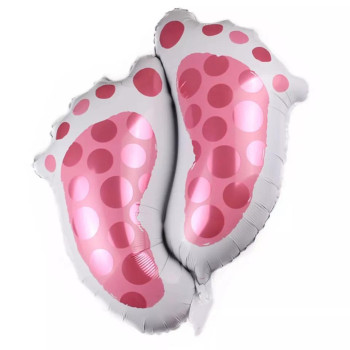 Ayak İzi Pembe Folyo Balonu 75cm -helyum Ayak İzi Pembe Folyo Balonu 75cm -helyum