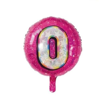 0 Yaş Rakam Pembe Folyo Balon 18inc 0 Yaş Rakam Pembe Folyo Balon 18inc