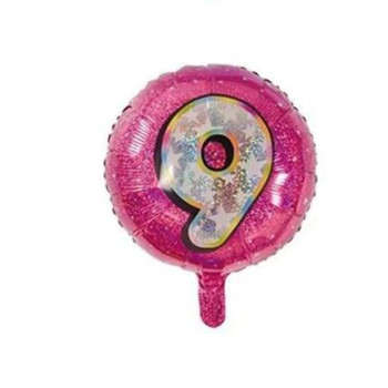 9 Yaş Rakam Pembe Folyo Balon 18inc 9 Yaş Rakam Pembe Folyo Balon 18inc