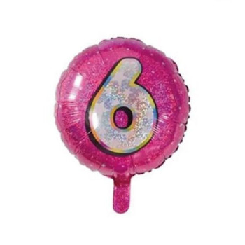 6 Yaş Rakam Pembe Folyo Balon 18inc 6 Yaş Rakam Pembe Folyo Balon 18inc
