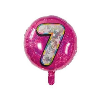 7 Yaş Rakam Pembe Folyo Balon 7 Yaş Rakam Pembe Folyo Balon