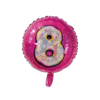 8 Yaş Rakam Pembe Folyo Balon 18inc 8 Yaş Rakam Pembe Folyo Balon 18inc