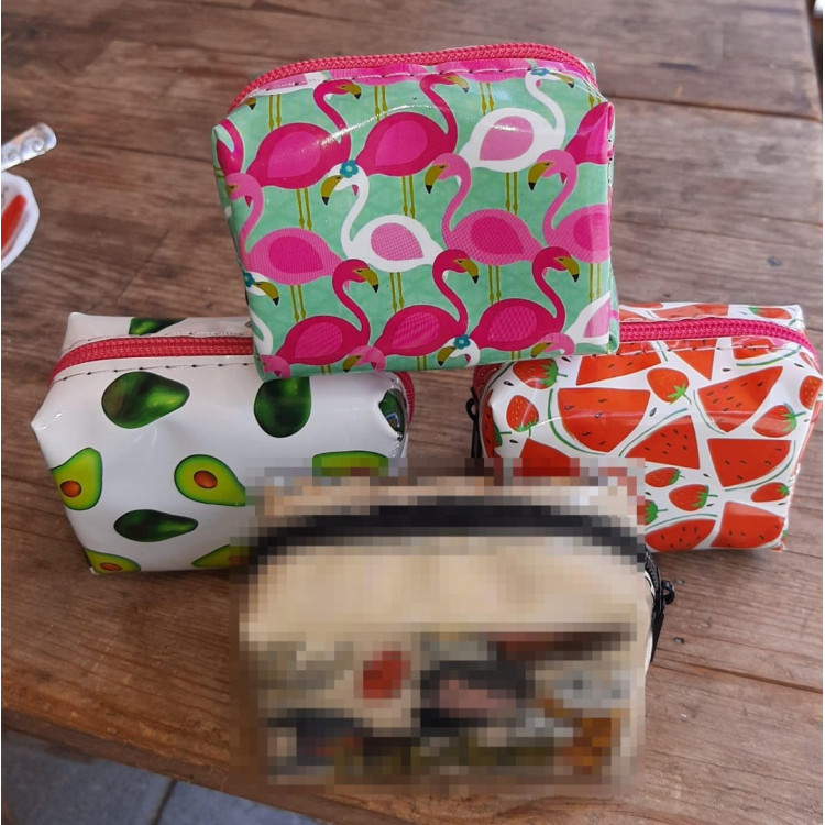 PARA CÜZDANI FERMUARLI 12X10CM KARIŞIK 12Lİ