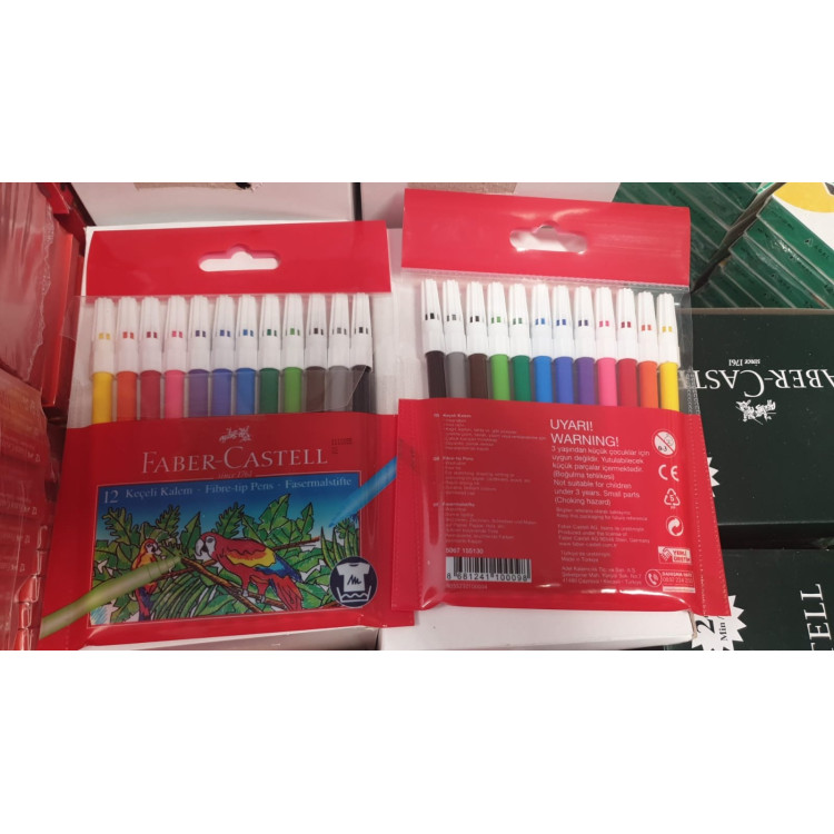 FABER 12 RENK KEÇELİ BOYA KALEMİ