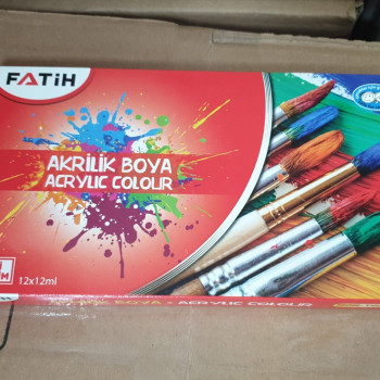 Fatih Akrilik Boya Tüplü 12 Renk 12ml Fatih Akrilik Boya Tüplü 12 Renk 12ml