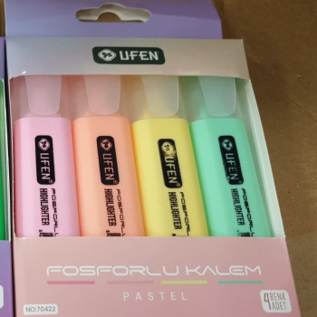 UFEN FOSFORLU İŞARET KALEM 4LÜ SET pastel UFEN FOSFORLU İŞARET KALEM 4LÜ SET pastel