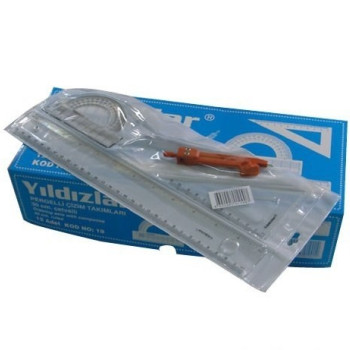 YILDIZLAR 19 PERGELLİ ÇİZİM SETİ 30 cm 12Lİ *K YILDIZLAR 19 PERGELLİ ÇİZİM SETİ 30 cm 12Lİ *K