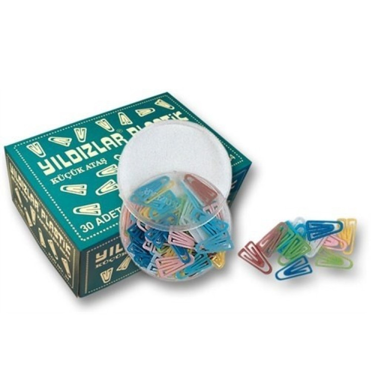 PLASTİK ATAÇ KÜÇÜK 30LU / YIDIZLAR YLD-34