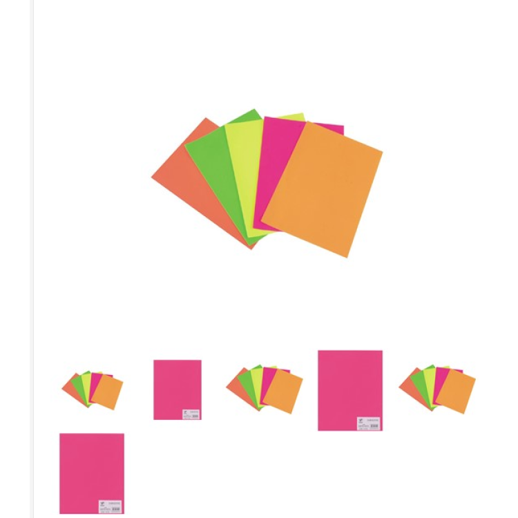 LİNO FOSFORLU ELİŞİ KAĞIDI 5 RENK 10LU (20X30 cm.)