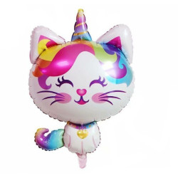 Kedi Cat Unicorn  Folyo Balon 92x60cm