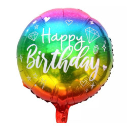 18″ Yuvarlak H1 45cm Folyo Balon Happy Birthday