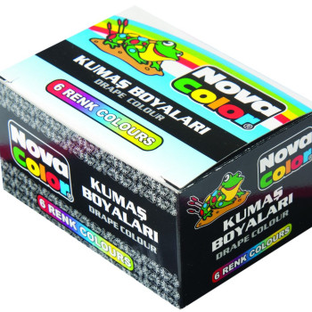 NOVACOLOR KUMAŞ BOYASI 6 renk NOVACOLOR KUMAŞ BOYASI 6 renk