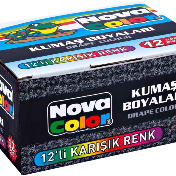 NOVACOLOR KUMAŞ BOYASI 12 RENK NOVACOLOR KUMAŞ BOYASI 12 RENK