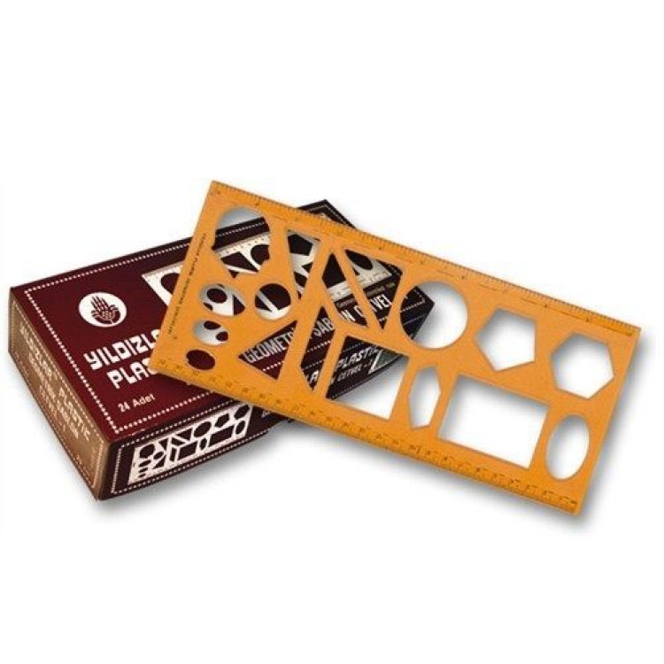 GEOMETRİK ŞABLON CETVEL 24LÜ YILDIZ040