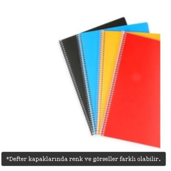 A5 SPİRALLİ PP KAPAKLI DEFTER 60YP ÇİZGİLİ 12Lİ *DF A5 SPİRALLİ PP KAPAKLI DEFTER 60YP ÇİZGİLİ 12Lİ *DF