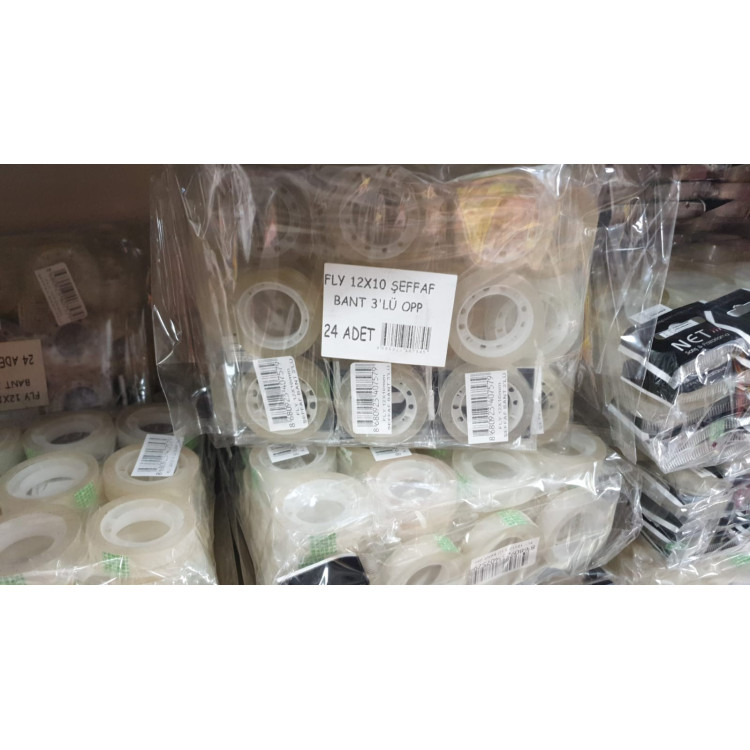 FLY 12X10 ŞEFFAF BANT 3LÜ (BOX24)