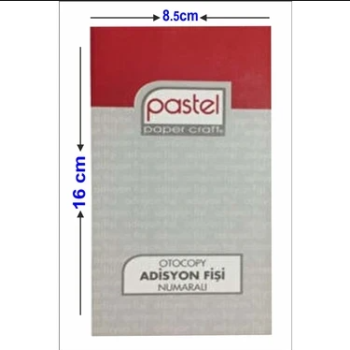 PASTEL OTOKOPİLİ ADİSYON FİŞİ NUMARALI 24'LÜ #2 PASTEL OTOKOPİLİ ADİSYON FİŞİ NUMARALI 24'LÜ #2